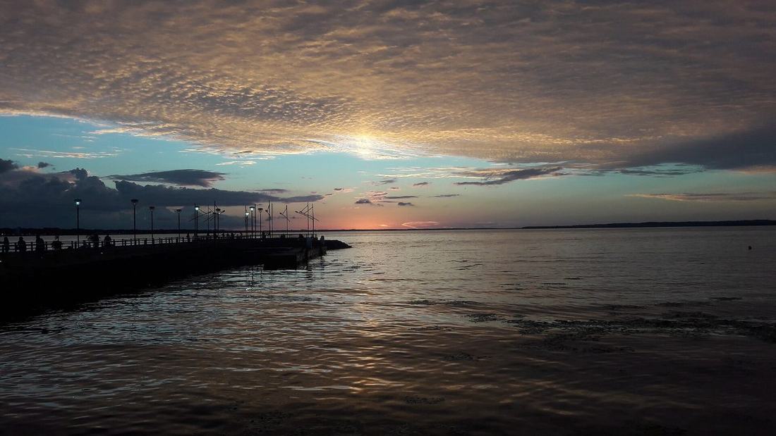 Pôr do sol na Costanera de Encarnação